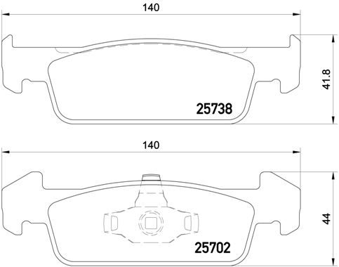 Комплект тормозных колодок, дисковый тормоз BREMBO P68060