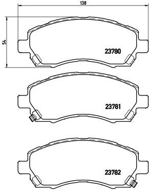Комплект тормозных колодок, дисковый тормоз BREMBO P78009
