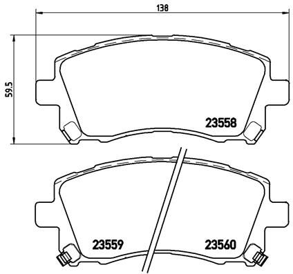 Комплект тормозных колодок, дисковый тормоз BREMBO P78010