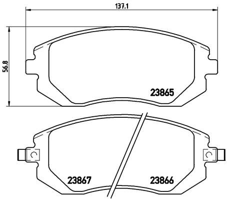 Комплект тормозных колодок, дисковый тормоз BREMBO P78013