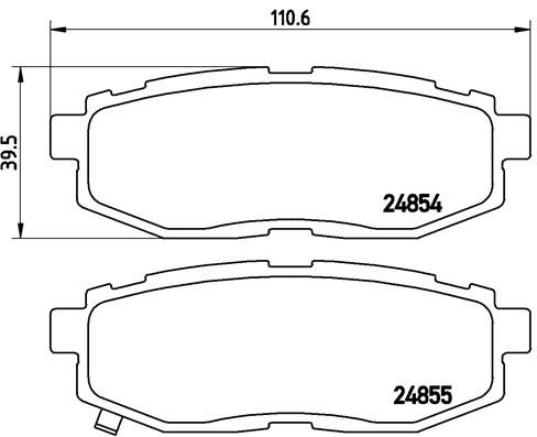 Комплект тормозных колодок, дисковый тормоз BREMBO P78018