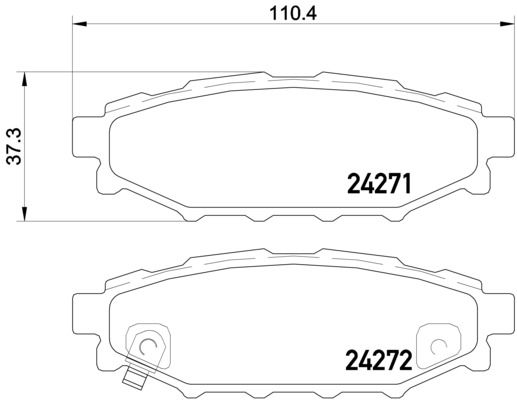 Комплект тормозных колодок, дисковый тормоз BREMBO P78020