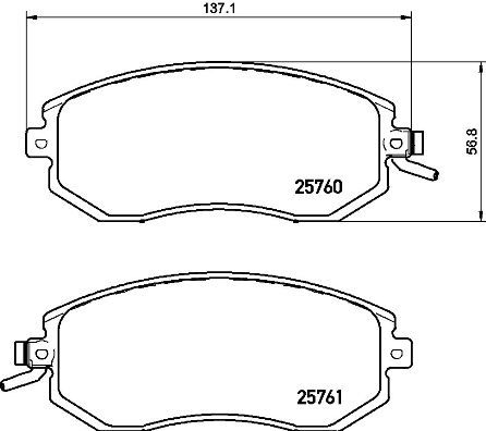 Комплект тормозных колодок, дисковый тормоз BREMBO P78021