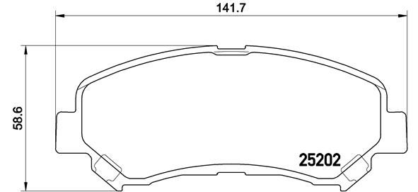 Комплект тормозных колодок, дисковый тормоз BREMBO P79028