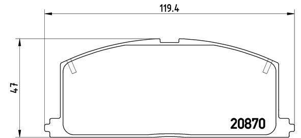 Комплект тормозных колодок, дисковый тормоз BREMBO P83011