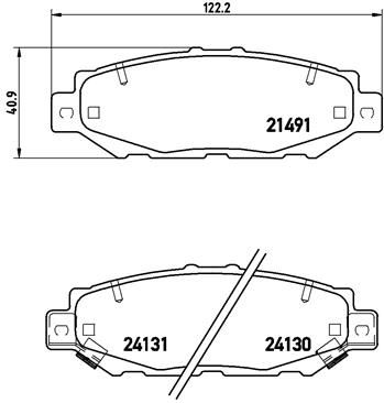 Комплект тормозных колодок, дисковый тормоз BREMBO P83038