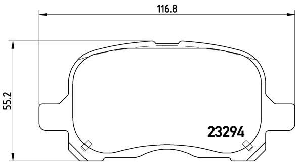 Комплект тормозных колодок, дисковый тормоз BREMBO P83044