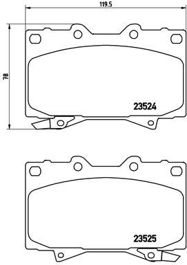 Комплект тормозных колодок, дисковый тормоз BREMBO P83048
