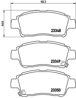 Комплект тормозных колодок, дисковый тормоз BREMBO P83050