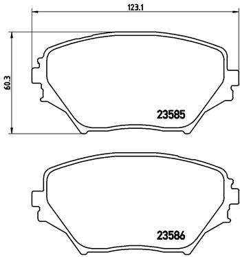 Комплект тормозных колодок, дисковый тормоз BREMBO P83055