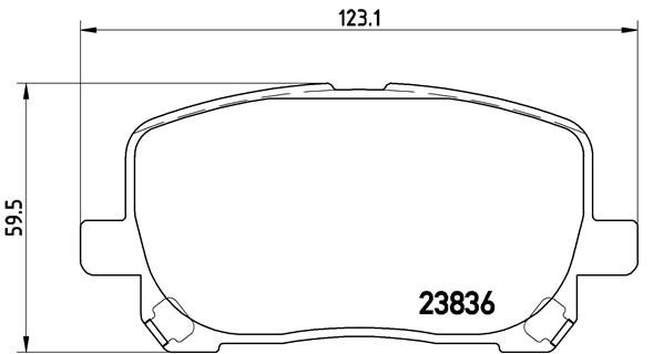 Комплект тормозных колодок, дисковый тормоз BREMBO P83061