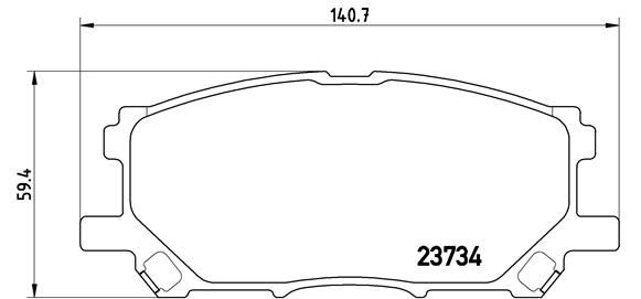 Комплект тормозных колодок, дисковый тормоз BREMBO P83067