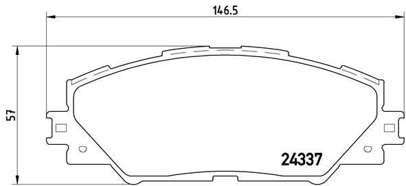 Комплект тормозных колодок, дисковый тормоз BREMBO P83071