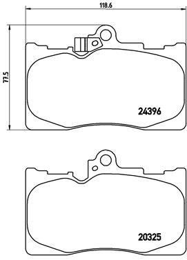 Комплект тормозных колодок, дисковый тормоз BREMBO P83072