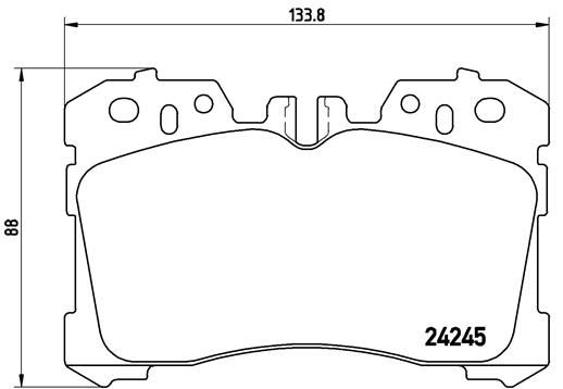 Комплект тормозных колодок, дисковый тормоз BREMBO P83075