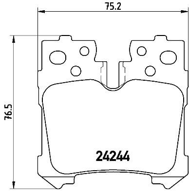 Комплект тормозных колодок, дисковый тормоз BREMBO P83076