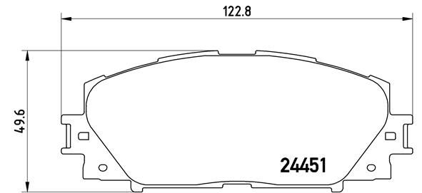 Комплект тормозных колодок, дисковый тормоз BREMBO P83106