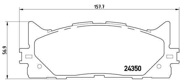 Комплект тормозных колодок, дисковый тормоз BREMBO P83117