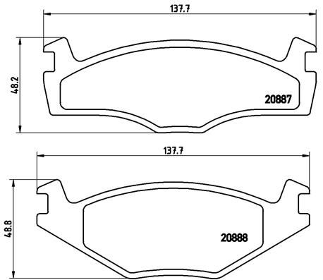 Комплект тормозных колодок, дисковый тормоз BREMBO P85005