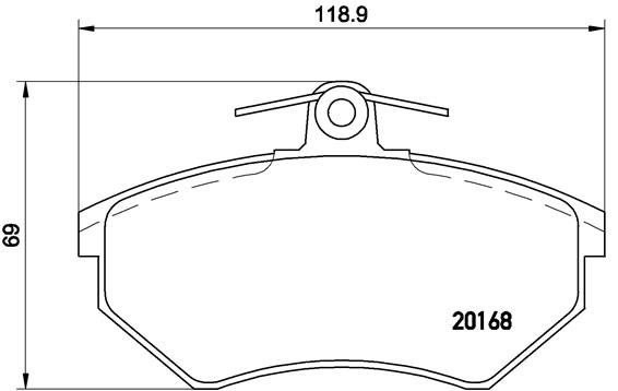 Комплект тормозных колодок, дисковый тормоз BREMBO P85011