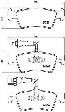 Комплект тормозных колодок, дисковый тормоз BREMBO P85068