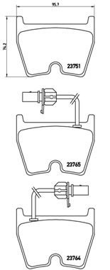 Комплект тормозных колодок, дисковый тормоз BREMBO P85078