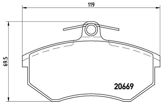 Комплект тормозных колодок, дисковый тормоз BREMBO P85092