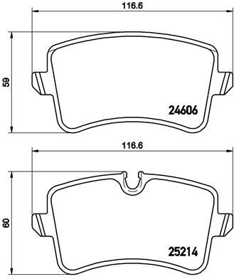Комплект тормозных колодок, дисковый тормоз BREMBO P85119