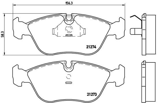 Комплект тормозных колодок, дисковый тормоз BREMBO P86013