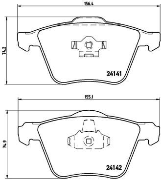 Комплект тормозных колодок, дисковый тормоз BREMBO P86018