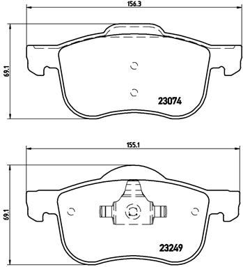 Комплект тормозных колодок, дисковый тормоз BREMBO P86020