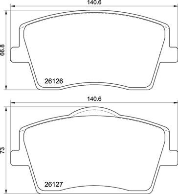 Комплект тормозных колодок, дисковый тормоз BREMBO P86031