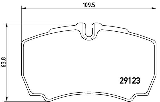 Комплект тормозных колодок, дисковый тормоз BREMBO PA6023