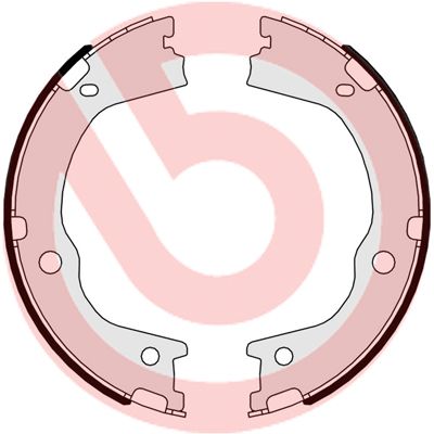 Комплект тормозных колодок, стояночная тормозная система BREMBO S30526