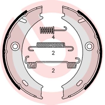 Комплект тормозных колодок, стояночная тормозная система BREMBO S50512