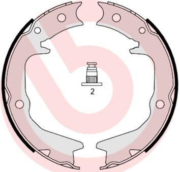 Комплект тормозных колодок, стояночная тормозная система BREMBO S54519