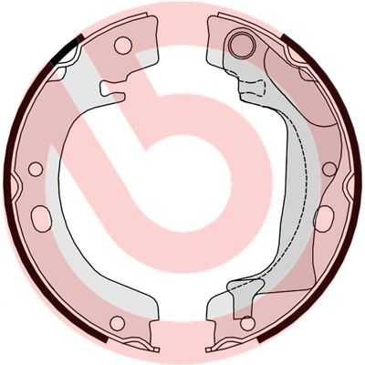 Комплект тормозных колодок, стояночная тормозная система BREMBO S83560