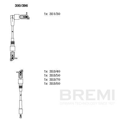 Комплект проводов зажигания BREMI 300396