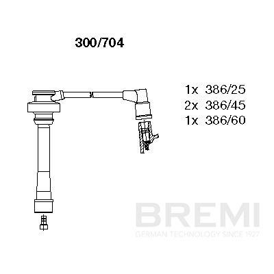 Комплект проводов зажигания BREMI 300704