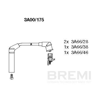 Комплект проводов зажигания BREMI 3A00175