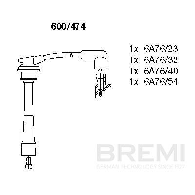 Комплект проводов зажигания BREMI 600474