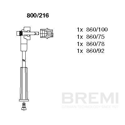 Комплект проводов зажигания BREMI 800216