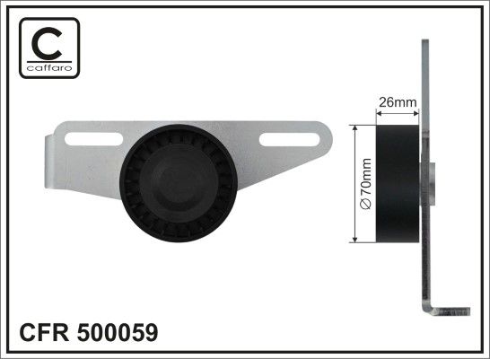 Натяжитель ремня, клиновой зубча CAFFARO 500059