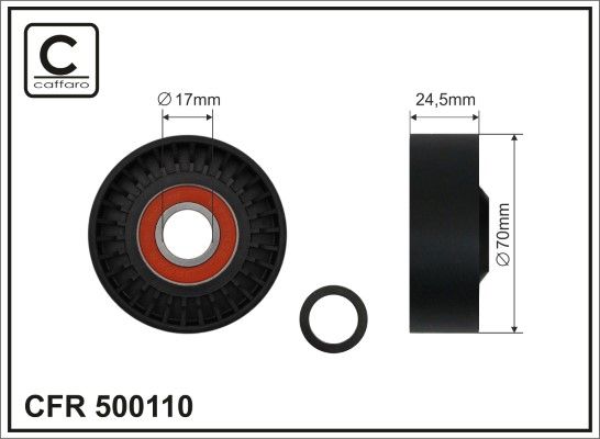 Натяжной ролик, поликлиновой ремень CAFFARO 500110