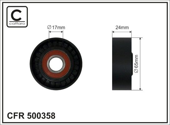 Натяжной ролик, поликлиновой ремень CAFFARO 500358