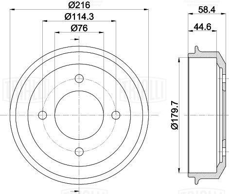 Тормозной барабан TRIALLI TF536245