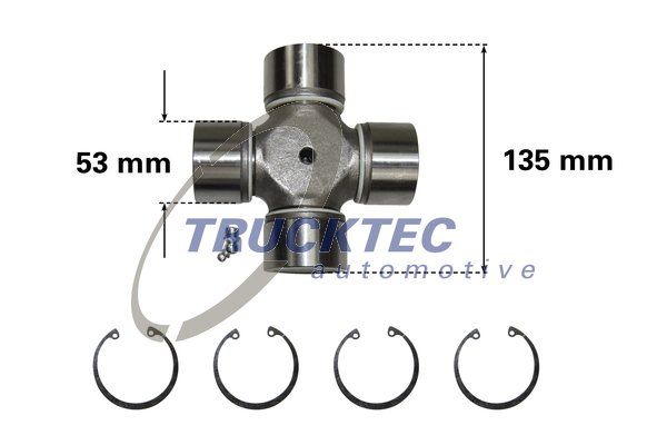 Шарнир, продольный вал TRUCKTEC AUTOMOTIVE 0134013