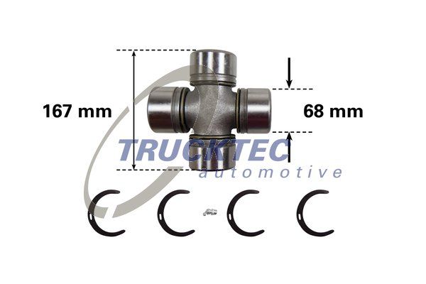 Шарнир, продольный вал TRUCKTEC AUTOMOTIVE 0134037