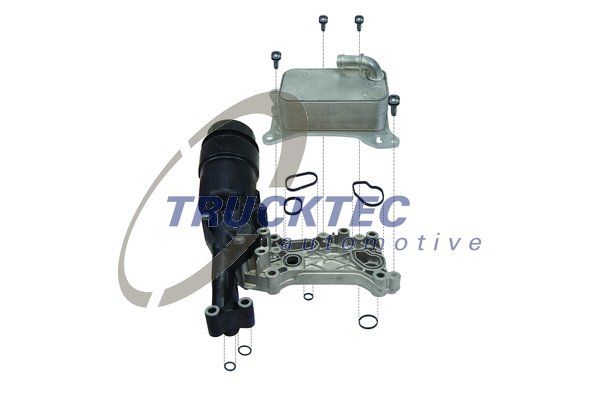 масляный радиатор, двигательное масло TRUCKTEC AUTOMOTIVE 0218141