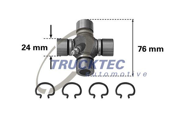 Шарнир, продольный вал TRUCKTEC AUTOMOTIVE 0234017